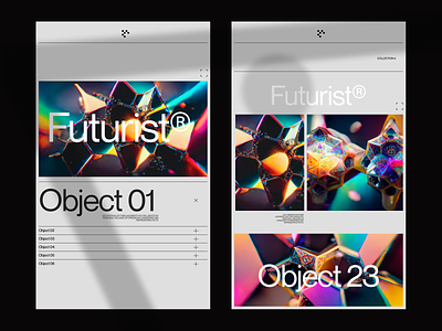 Futurist:Collections concept futurist minimal ui ux web