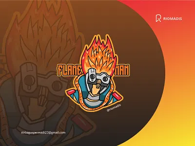 Flameman mascot and esports logo design boy branding cartoon design fantasy flame flatdesign human illustration illustrator logo man mascot mascot logo red vector