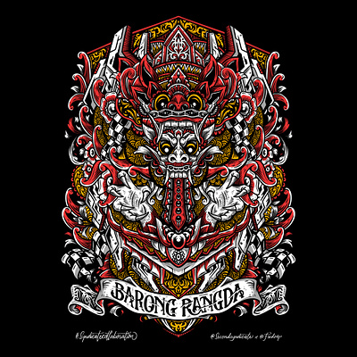 Barong Rangda Illustration artwork design illustration