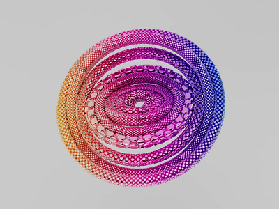 Rings • Fig.2 🔊 3d abstract animation art design digitalart gradient graphic design houdini illustration loop motion graphics noise pattern redshift3d rings