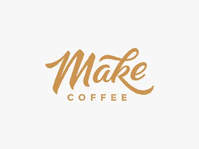 Make Coffee Logo cafe coffee coffee shop coffee shop logo logo logo designer logotype make