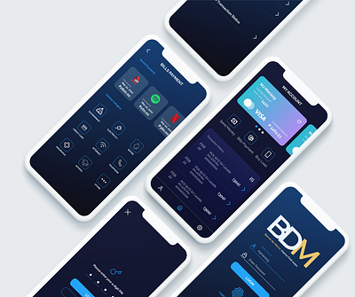 Modern Bank Mobile Design bank dark mode design mobile modern ui uiux