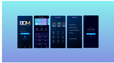 Modern Bank App Design bank dark mode design mobile modern ui uiux