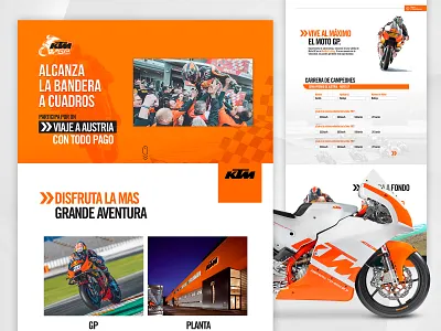 KTM AUSTRIA VIAJE branding design elementor photoshop ui ux webdesign