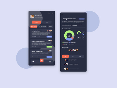 Project Management mobile app mobile design mobile ui productivity app project management