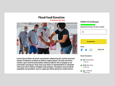 Crowdfunding Campaign - DailyUI- #032 app article dailyui design donation figma fundraiser illustration productdesign ui ux