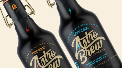 Astro Brew Packaging bottle design brand identity branding branding design coffee coffee bottle design graphic design logo package packaging packaging design vector