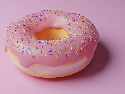 My First 3D Donut 3d cute design illustration