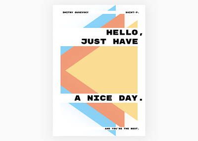 Hello. design flat minimal postcard poster product design typography vector