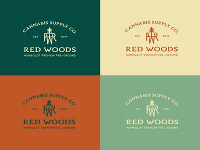 Red Woods Cannabis Lockup brandidentity branding cannabis branding cannabis logo cannabis packaging forest graphicdesign illustration label packaging logo design package design