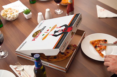 Pizza Box Design box design branding clean clean design pizza box product packaging