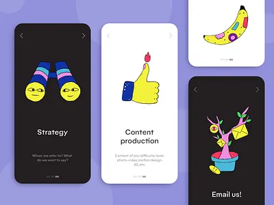 Creative studio illustrations colorful creative studio design studio email illustration strategy web illustration wierd