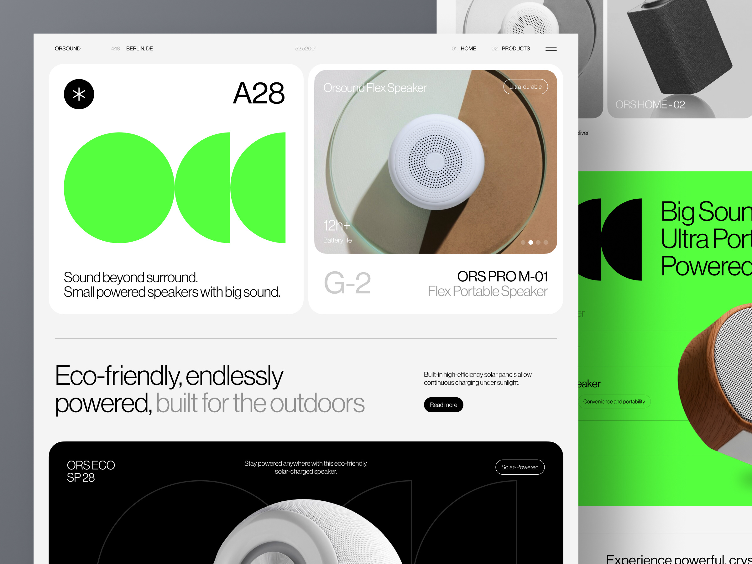Example of Modern Explorative Website Design