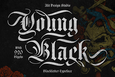 Young Black Typeface blackletter design font fonts letteing typeface vintage