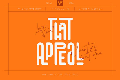 That Appeal - creative font duo alternate alternate glyphs brand branding creative creative typography display display font font font combo font duo headline font ligature rich logo logo font multilingual professional font that appeal typography versatile typeface