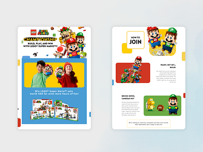 LEGO - Super Mario Championship colorful engaging eventregistration playful ui website