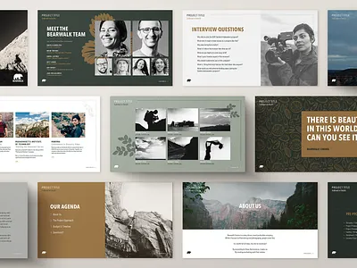 Bearwalk Presentation Template branding graphic design identity logo presentation