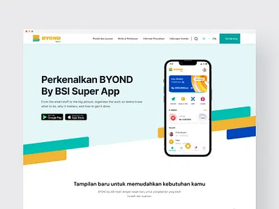 Landing Page for Syariah mobile Banking banking landing page