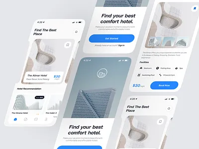 Keturonv2 - Real Estate App app clean hostel hotel ios mobile app real estate real estate realestate ui design uidesign userinterface ux design uxdesign