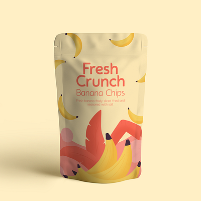 Packaging Design for a Banana Chip Brand brand brand design brand identity branding branding concept branding design chips design elements food illustration fresh fruit illustration illustration package package design packagedesign packages packaging packaging design