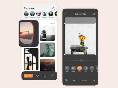 Photo editor design mobile ui ux