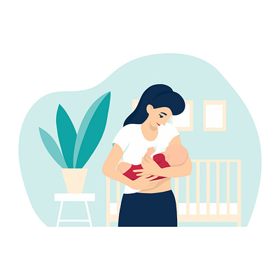 Breastfeeding art baby breastfeeding design illustration love mother motherhood mothersday vector