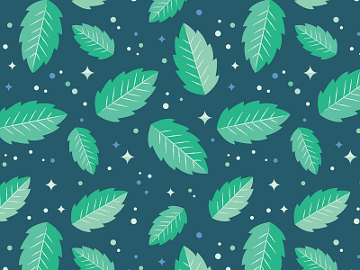 Mint Pattern design digital fabric illustration leaves mint pattern seamless surface pattern textile vector