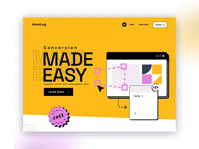 Conversion Made Easy antidesign figmacommunity figmadesign figmatips graphic design graphicdesigntrends landingpagedesign neubrutalism ui uidesignpatterns userinterfacedesign web webdesign