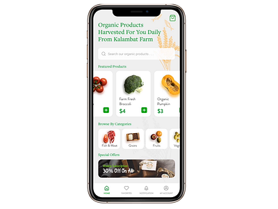 Organic Grocery Shop Mobile App cart design ecommerce ecommerce app grocery grocery app grocery marketplace mobile app mobile design mobile ui shop app shopping shopping app shopping cart store ui app ui design uidesign