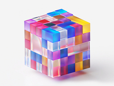 Microsoft cubes 3D 3d branding c4d colors cube cubes glossy ice illustration microsoft octane puzzle rubiks cube transparency transparent