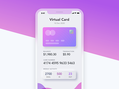 iPhone Credit Card UI app apple apple iphone bright clean colors design ios iphone iphone x mobile mobiledesign mockup mockups ui uitrends uiux ux