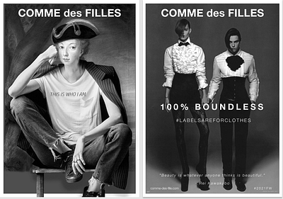 Comme des filles branding magazine ad