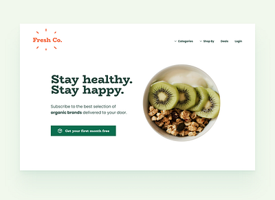 Ran Segall Web Challenge - Day 1 challenge desktop figma fruit fruits landing page mobile organic organic foods ran segall ui web web design