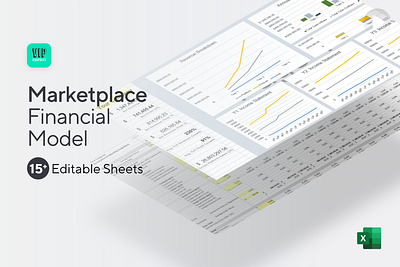 Marketplace Financial Model finance finance app financial model financial model template financial projections financial startup fintech marketplace template spreadsheet template xls