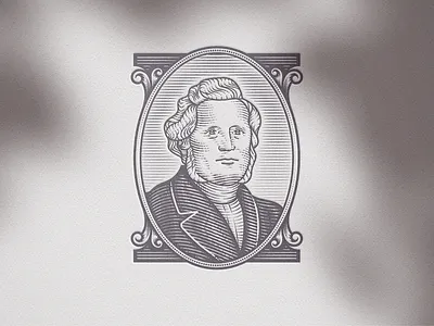 Carl Olof Rosenius badge engraving etching graphic design illustration illustrator line art logo peter voth design vector woodcut