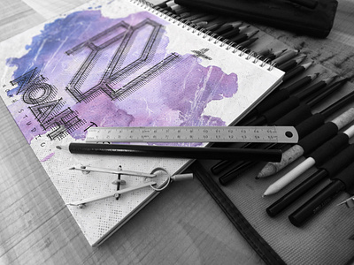 Sketch Logo artwork illustration logo mockup mockups photoshop poster art typography