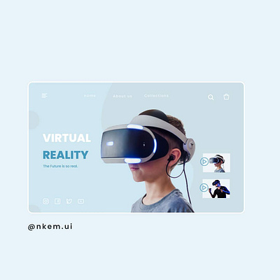 VIRTUAL REALITY UI 1 clean design graphic design minimal typography ui ux virtual reality virtualreality web website