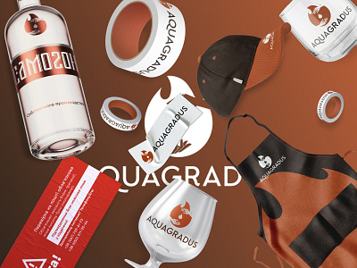 Aquagradus Brand identity beer brand identity branding craft logo логотип фирменный стиль