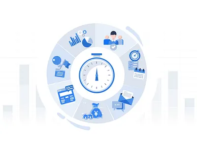 Time tracking design illustration minimal ui ux vector web website