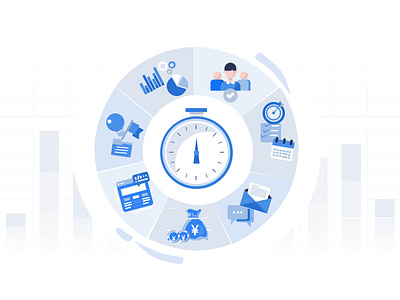 Time tracking design illustration minimal ui ux vector web website