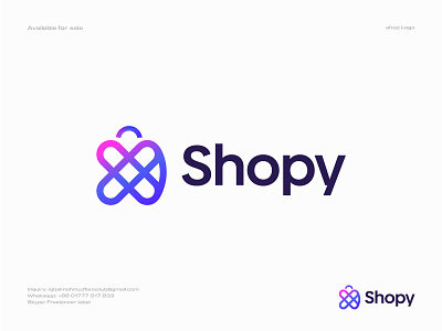 Shop Logo Design | Store Logo Mark 2023 bag logo branding cart logo design ecommerce logo gradient logo graphic design icon logo logo design logo designer logos mark minimal logo modern logo shop logo shopping logo store logo symbol vector