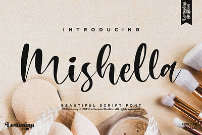 Mishella - Beautiful Script Font branding design font font design fonts icon illustration lettering logo script font