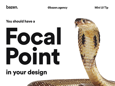 UI Tip - Focal Point bazen agency design principles design thinking design tip design tips emphasis focal point graphic design graphicdesign layout layout design layout exploration ui ui deisgn ui ux uidesign uiux ux