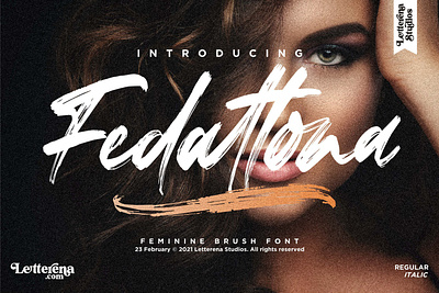 Fedattona - Feminine Brush Font branding design font font design fonts icon illustration lettering logo script font typography