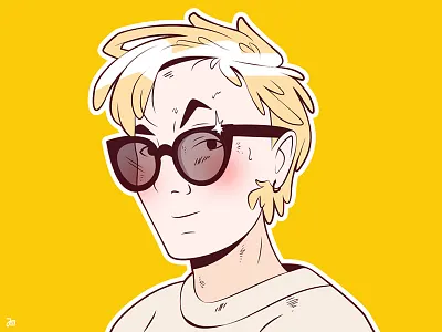 Custom avatar avatar character character design custom custom avatar design face girl glasses hair head illustration man person portrait profile picture smile vector woman yellow