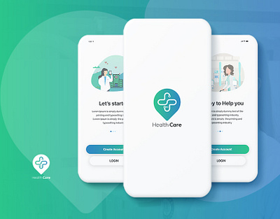 Health care mobile app design app branding design graphic design typography ui ux web website