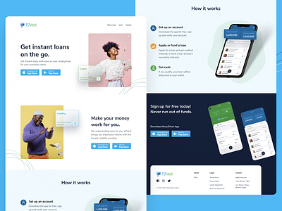 p2Vest Microsite black blue lending loan loan app microsite peer to peer peer to peer website