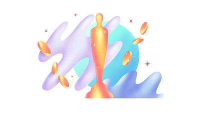 Oscar Academy Awards academy academy awards actor award awards golden gradient graphic design hollywood illustration oscars ui winning