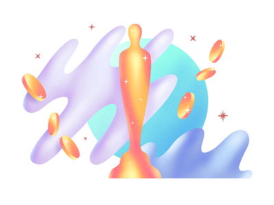 Oscar Academy Awards academy academy awards actor award awards golden gradient graphic design hollywood illustration oscars ui winning