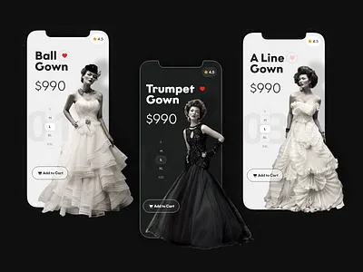 1990's E-commerce app 1990s app designer branding creative creative agency design dresses ecommerce app ecommerce design interface modern neat and clean product design shopping app wedding app